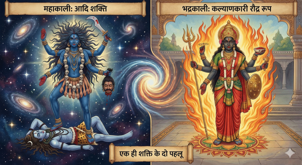 माँ काली और भद्रकाली: एक ही शक्ति के दो पहलू, या कुछ और? (एक भक्त की नज़र से)